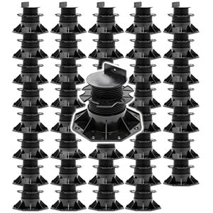 XPOtool Lot de 40x Plots de terrasse – Charge 2700 kg – Hauteur réglable 60-128 mm – en PP – Pieds de support pour Lames Dalles Lambourdes - Publicité XPOtool Lot de 40x Plots de terrasse – Charge 2700 kg – Hauteur réglable 60-128 mm – en PP – Pieds de support pour Lames Dalles Lambourdes - Publicité