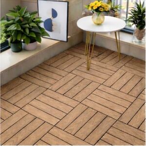 RHP Lot de 22 dalles à clic WPC de qualité supérieure pour terrasse et balcon, 30 x 30 cm, aspect bois, imperméables, résistants à la corrosion, système d'emboîtement, faciles à poser (JS-1) - Publicité RHP Lot de 22 dalles à clic WPC de qualité supérieure pour terrasse et balcon, 30 x 30 cm, aspect bois, imperméables, résistants à la corrosion, système d'emboîtement, faciles à poser (JS-1) - Publicité