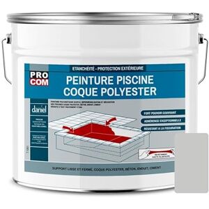 PRO COM Peinture piscine coque polyester, béton, peinture piscine polyuréthane étanche et souple, haut de gamme 12.5 Kg - Publicité PRO COM Peinture piscine coque polyester, béton, peinture piscine polyuréthane étanche et souple, haut de gamme 12.5 Kg - Publicité