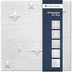 MARBET DESIGN - Zima - Blanc - 50x50cm - Panneau de plafond - Publicité MARBET DESIGN - Zima - Blanc - 50x50cm - Panneau de plafond - Publicité