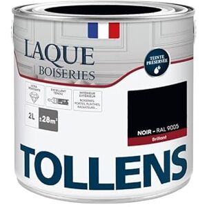 Tollens Peinture, Laque, Ultra Résistante, Multisupport, Brillant Noir, 2L = 28m2 - Publicité Tollens Peinture, Laque, Ultra Résistante, Multisupport, Brillant Noir, 2L = 28m2 - Publicité