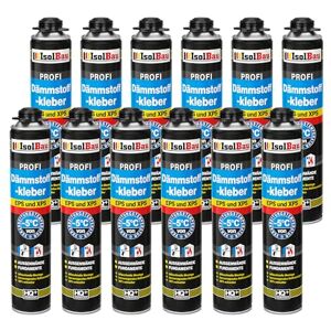 Isolbau B2 Lot de 12 tubes de colle périmétrique pour panneaux EPS et XPS 750 ml Mousse adhésive en polyuréthane 1K pour fixation et isolation - Publicité Isolbau B2 Lot de 12 tubes de colle périmétrique pour panneaux EPS et XPS 750 ml Mousse adhésive en polyuréthane 1K pour fixation et isolation - Publicité