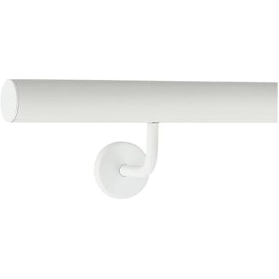 TIBU Main courante en aluminium Blanc 30 à 600 cm Support mural en acier inoxydable Longueur 80 cm Avec 2 supports et capuchon droit - Publicité TIBU Main courante en aluminium Blanc 30 à 600 cm Support mural en acier inoxydable Longueur 80 cm Avec 2 supports et capuchon droit - Publicité