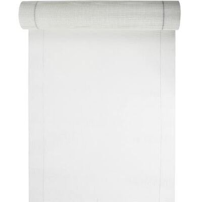Alfa 537 Treillis en fibre de verre renforcé, blanc, 1000m x 50m, 165 g/m², maille 4 x 4 mm pour enduit façade, pour éviter toutes fissures - Publicité Alfa 537 Treillis en fibre de verre renforcé, blanc, 1000m x 50m, 165 g/m², maille 4 x 4 mm pour enduit façade, pour éviter toutes fissures - Publicité