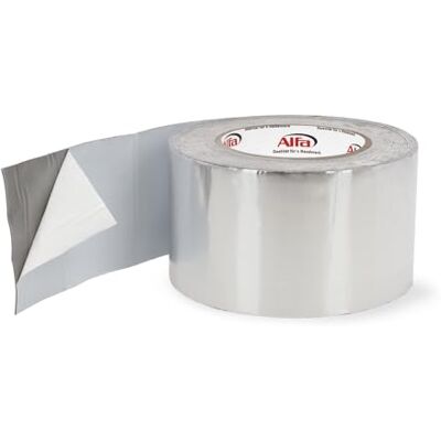 Alfa 121 Ruban adhésif en Butyle, 1 pièce, 100 mm x 10 m, avec cache en aluminium, ultra fixant et résistant aux intempéries - Publicité Alfa 121 Ruban adhésif en Butyle, 1 pièce, 100 mm x 10 m, avec cache en aluminium, ultra fixant et résistant aux intempéries - Publicité