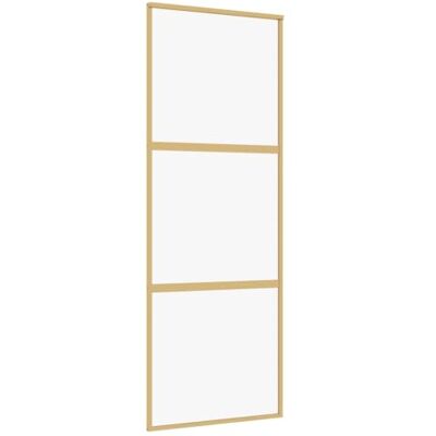vidaXL Porte coulissante dorée - verre ESG 76x205 cm - Publicité vidaXL Porte coulissante dorée - verre ESG 76x205 cm - Publicité