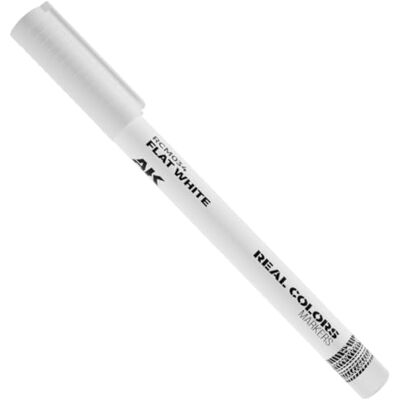 AK Interactive AK REAL COLORS MARKER RCM034 FLAT WHITE - Publicité AK Interactive AK REAL COLORS MARKER RCM034 FLAT WHITE - Publicité