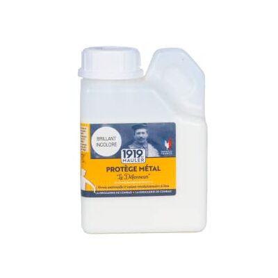 MAULER Vernis Métal Antirouille Le Défenseur Brillant Incolore 0,5L Tous supports ferreux, cuivre, laiton Tenue Brouillard Salin Manufacture depuis 1919 - Publicité MAULER Vernis Métal Antirouille Le Défenseur Brillant Incolore 0,5L Tous supports ferreux, cuivre, laiton Tenue Brouillard Salin Manufacture depuis 1919 - Publicité