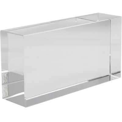Fuchs Design Brique en verre Crystal Collection Pure polie, env. 20 x 10 x 5 cm - Publicité Fuchs Design Brique en verre Crystal Collection Pure polie, env. 20 x 10 x 5 cm - Publicité
