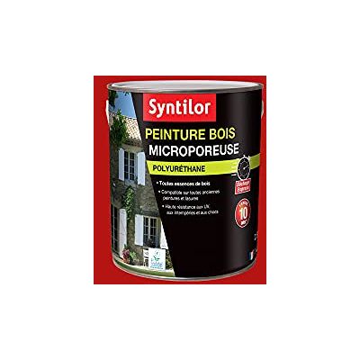 Syntilor Peinture Bois Microporeuse Rouge Feu Satiné RAL 3000 2,5L - Publicité Syntilor Peinture Bois Microporeuse Rouge Feu Satiné RAL 3000 2,5L - Publicité