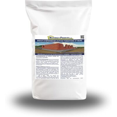MATPRO , Enduit d'Imperméabilisation pour Fondations et Murs Sac de 25kg, Couleur Gris, Idéal pour Protection Durable contre l'Humidité et les Infiltrations. Publicité MATPRO , Enduit d'Imperméabilisation pour Fondations et Murs Sac de 25kg, Couleur Gris, Idéal pour Protection Durable contre l'Humidité et les Infiltrations. Publicité