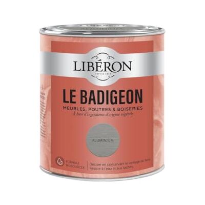 Libéron Le Badigeon Meubles, poutres et boiseries, Aluminum 0,75L - Publicité Libéron Le Badigeon Meubles, poutres et boiseries, Aluminum 0,75L - Publicité