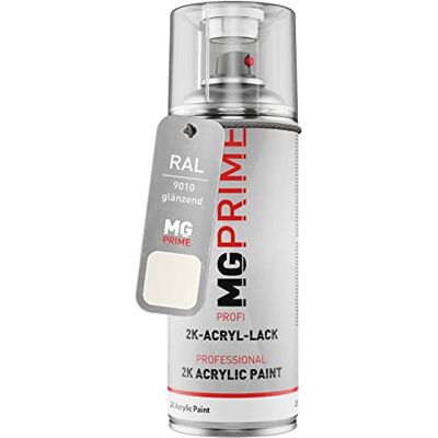 PRiME RAL 9010 Blanc pur/Pure white brillant acrylique bombe aérosol 2C 400ml séchage rapide - Publicité PRiME RAL 9010 Blanc pur/Pure white brillant acrylique bombe aérosol 2C 400ml séchage rapide - Publicité