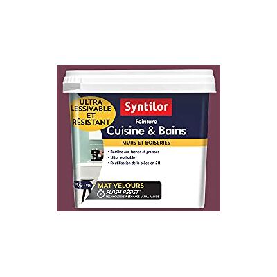 Syntilor Peinture Murale Cuisine & Bains Pourpre 0,75L - Publicité Syntilor Peinture Murale Cuisine & Bains Pourpre 0,75L - Publicité