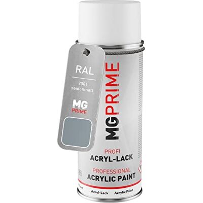 PRiME RAL 7001 Gris argent / Silver grey mat satiné, bombe de peinture acrylique bombe aérosol 400 ml, à séchage rapide - Publicité PRiME RAL 7001 Gris argent / Silver grey mat satiné, bombe de peinture acrylique bombe aérosol 400 ml, à séchage rapide - Publicité