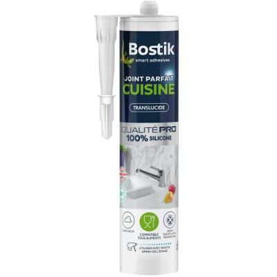 BOSTIK - Joint Parfait Cuisine Translucide 280ml - Translucide - 280ml - Joint en silicone - Publicité BOSTIK - Joint Parfait Cuisine Translucide 280ml - Translucide - 280ml - Joint en silicone - Publicité