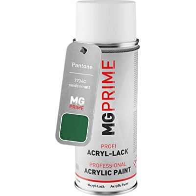 PRiME Pantone 7734C Green mat satiné, bombe de peinture acrylique bombe aérosol 400 ml, à séchage rapide - Publicité PRiME Pantone 7734C Green mat satiné, bombe de peinture acrylique bombe aérosol 400 ml, à séchage rapide - Publicité