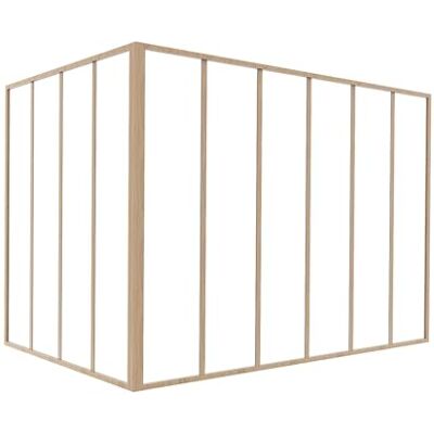 Unique Verriére d'angle d'atelier en Aluminium thermolaqué Naturel Clair 180 x 120 x 130 cm (L x l x H) – Bayview - Publicité Unique Verriére d'angle d'atelier en Aluminium thermolaqué Naturel Clair 180 x 120 x 130 cm (L x l x H) – Bayview - Publicité
