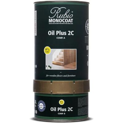 Rubio Monocoat Huile pour bois 52 m² Blanc 5% Oil Plus 2C Huile de lin pour bois écologique à séchage rapide pour l'intérieur, avec accélérateur (partie B) Protecteur 1,3L - Publicité Rubio Monocoat Huile pour bois 52 m² Blanc 5% Oil Plus 2C Huile de lin pour bois écologique à séchage rapide pour l'intérieur, avec accélérateur (partie B) Protecteur 1,3L - Publicité