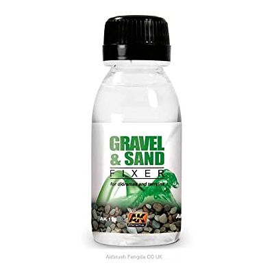 AK Interactive AK AK118 GRAVEL & SAND FIXER (100ml) - Publicité AK Interactive AK AK118 GRAVEL & SAND FIXER (100ml) - Publicité