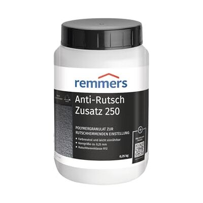 Remmers Additif antidérapant 250 couleur neutre, 0,25 kilogramme, Additif pour peinture, Antidérapance R11, incolore, facile à incorporer - Publicité Remmers Additif antidérapant 250 couleur neutre, 0,25 kilogramme, Additif pour peinture, Antidérapance R11, incolore, facile à incorporer - Publicité