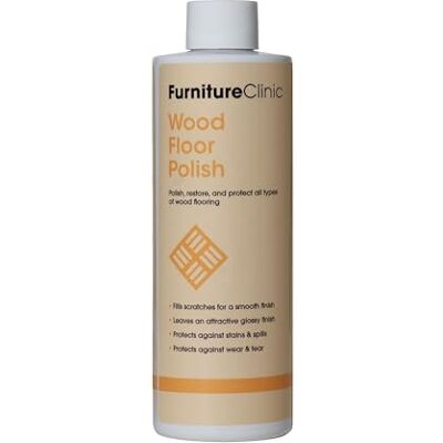 Furniture Clinic Cire pour parquet en bois 500 ml – Polit pour une finition brillante Protège contre les taches – Réduit l'usure – Pour parquet en bois - Publicité Furniture Clinic Cire pour parquet en bois 500 ml – Polit pour une finition brillante Protège contre les taches – Réduit l'usure – Pour parquet en bois - Publicité