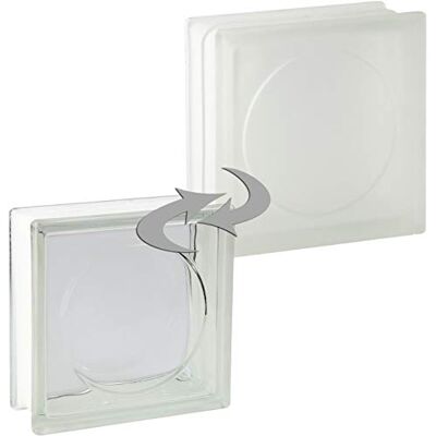 Fuchs Design 5 pièce FUCHS briques de verre alpha incolore 1 face satinée 19x19x8 cm - Publicité Fuchs Design 5 pièce FUCHS briques de verre alpha incolore 1 face satinée 19x19x8 cm - Publicité