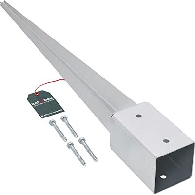 KOTARBAU - Support de poteau - 81x81 mm - 750 mm - Support de poteau galvanisé - Publicité KOTARBAU - Support de poteau - 81x81 mm - 750 mm - Support de poteau galvanisé - Publicité