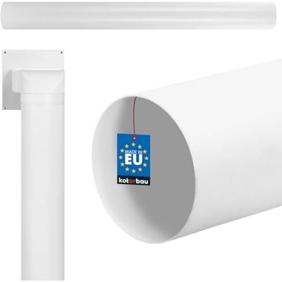 KOTARBAU - 1000 mm - 100 mm - PVC - Tuyau de ventilation - Publicité KOTARBAU - 1000 mm - 100 mm - PVC - Tuyau de ventilation - Publicité