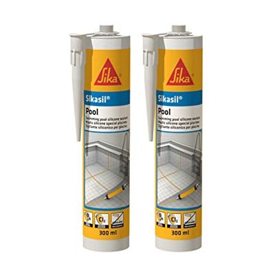 Sika - Silicone Sealant pour Piscines - Transparent - 300ml - Set de 2 - Publicité Sika - Silicone Sealant pour Piscines - Transparent - 300ml - Set de 2 - Publicité
