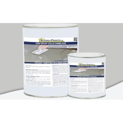 MATPRO Joint Époxy Colle Carrelage Bi-Composant Mortier de Jointoyage Étanche Piscine et Industrie Haute Résistance Chimique Sol-Mur Gris 1Kg - Publicité MATPRO Joint Époxy Colle Carrelage Bi-Composant Mortier de Jointoyage Étanche Piscine et Industrie Haute Résistance Chimique Sol-Mur Gris 1Kg - Publicité