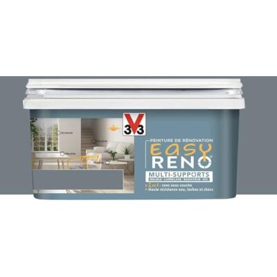 V33 Peinture Multi-Supports Easy Réno Gris galet 2 L - Publicité V33 Peinture Multi-Supports Easy Réno Gris galet 2 L - Publicité