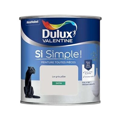Dulux Valentine - Si Simple! - Gris pâle - Satiné Paint - Publicité Dulux Valentine - Si Simple! - Gris pâle - Satiné Paint - Publicité