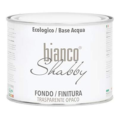 Bianco Shabby - Fondo/Finitura Universal - Transparent - 500 ml - Finish - Publicité Bianco Shabby - Fondo/Finitura Universal - Transparent - 500 ml - Finish - Publicité