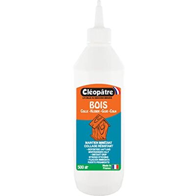 Cléopâtre LCC23-500X CléoWood Colle Bois avec Embout Applicateur Transparent 500 g - Publicité Cléopâtre LCC23-500X CléoWood Colle Bois avec Embout Applicateur Transparent 500 g - Publicité
