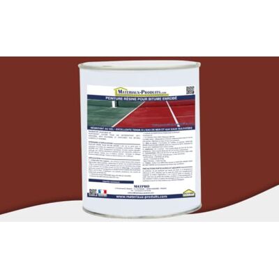 MATPRO Peinture résine pour bitume enrobé 1 Kg Rouge Tennis - Publicité MATPRO Peinture résine pour bitume enrobé 1 Kg Rouge Tennis - Publicité