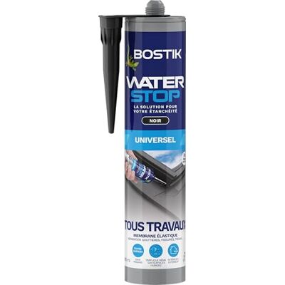 Bostik Waterstop Noir 290 ml – Membrane d’Étanchéité Toiture, Gouttières & Murs – Répare Fuites, Infiltrations & Fissures – Résistant UV & Intempéries - Publicité Bostik Waterstop Noir 290 ml – Membrane d’Étanchéité Toiture, Gouttières & Murs – Répare Fuites, Infiltrations & Fissures – Résistant UV & Intempéries - Publicité