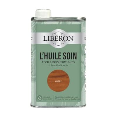 Libéron L'huile soin meubles et boiseries Pour Teck & bois exotiques, Ambré 0,5L - Publicité Libéron L'huile soin meubles et boiseries Pour Teck & bois exotiques, Ambré 0,5L - Publicité