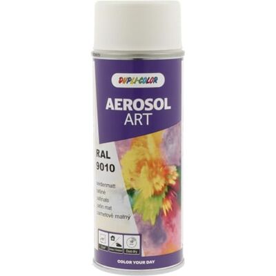 DUPLI-COLOR Duplicolor 655821 Peinture Aérosol Art Ra l 9010 Satin, 400 ml pure blanc - Publicité DUPLI-COLOR Duplicolor 655821 Peinture Aérosol Art Ra l 9010 Satin, 400 ml pure blanc - Publicité