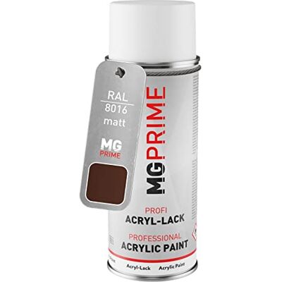 PRiME RAL 8016 Brun acajou / Mahogany brown mat, bombe de peinture acrylique bombe aérosol 400 ml, à séchage rapide - Publicité PRiME RAL 8016 Brun acajou / Mahogany brown mat, bombe de peinture acrylique bombe aérosol 400 ml, à séchage rapide - Publicité