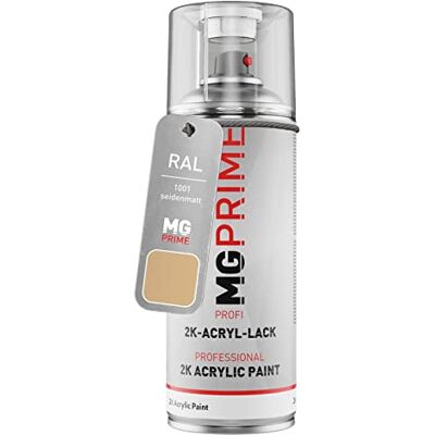 PRiME RAL 1001 Beige mat satiné acrylique bombe aérosol 2C 400ml séchage rapide - Publicité PRiME RAL 1001 Beige mat satiné acrylique bombe aérosol 2C 400ml séchage rapide - Publicité