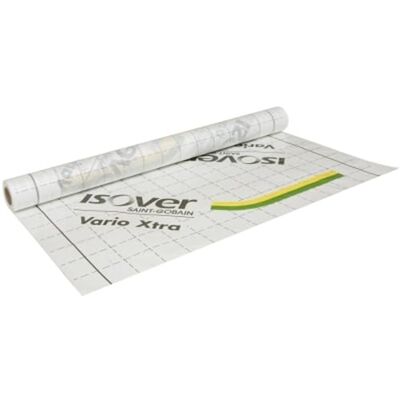 Isover Membrane pare-vapeur VARIO Xtra 1,5m x 40m Rouleau de 60m² Etanchéité à l'air - Publicité Isover Membrane pare-vapeur VARIO Xtra 1,5m x 40m Rouleau de 60m² Etanchéité à l'air - Publicité