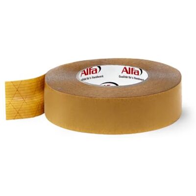 Alfa 145 Twin Ruban adhésif double face, 1 pièce, 50 mm x 50 m, pour pare-vapeur, frein vapeur, membrane de sous-toiture - Publicité Alfa 145 Twin Ruban adhésif double face, 1 pièce, 50 mm x 50 m, pour pare-vapeur, frein vapeur, membrane de sous-toiture - Publicité