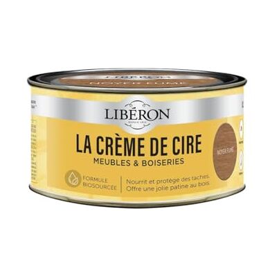 Libéron La crème de cire pour bois, en pâte, Noyer fumé 500ml - Publicité Libéron La crème de cire pour bois, en pâte, Noyer fumé 500ml - Publicité