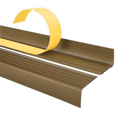 Garmin Nez de Marche PVC 40 x 25 mm Antidérapant Laiton, 200 cm Protège-bord d'escalier autocollant, évite l'usure et les glissades, finition esthétique des marches - Publicité Garmin Nez de Marche PVC 40 x 25 mm Antidérapant Laiton, 200 cm Protège-bord d'escalier autocollant, évite l'usure et les glissades, finition esthétique des marches - Publicité