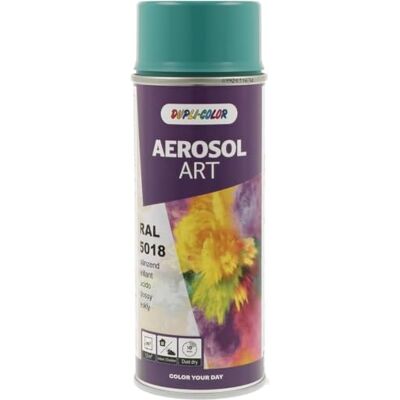 DUPLI-COLOR - Aerosol Art RAL 5018 türkisblau glanz - brillant turquoise - Publicité DUPLI-COLOR - Aerosol Art RAL 5018 türkisblau glanz - brillant turquoise - Publicité