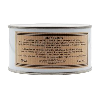 ART Patine (0003) pour Marbre brillant, Cire de brillance marbre, effet brillant pour marbre, résultat brillant pour sol en marbre (Incolor, 250mL) - Publicité ART Patine (0003) pour Marbre brillant, Cire de brillance marbre, effet brillant pour marbre, résultat brillant pour sol en marbre (Incolor, 250mL) - Publicité