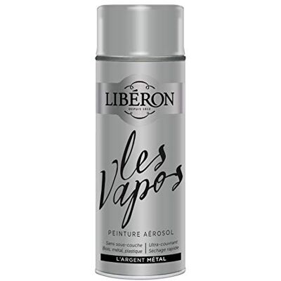 Libéron Peinture aérosol Les vapos, L'argent Métallisé, 400ML - Publicité Libéron Peinture aérosol Les vapos, L'argent Métallisé, 400ML - Publicité