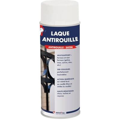 Metaltop Laque Antirouille Ivoire Ton pierre RAL 1015 Bombe 400 ml Laque de finition satinée pour protéger durablement fer et acier. Publicité Metaltop Laque Antirouille Ivoire Ton pierre RAL 1015 Bombe 400 ml Laque de finition satinée pour protéger durablement fer et acier. Publicité