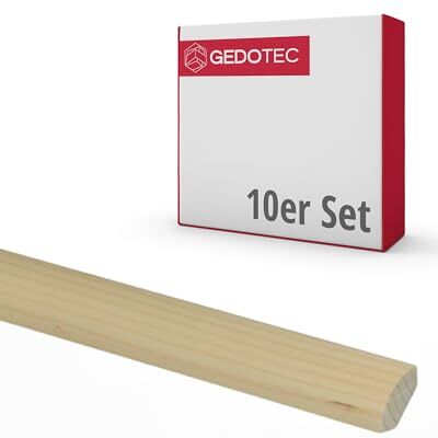 Gedotec Quart de rond Planches en bois résineux 100 cm 10 pièces 9x9 mm BASIC Moulure décorative polyvalente pour différents objets - Publicité Gedotec Quart de rond Planches en bois résineux 100 cm 10 pièces 9x9 mm BASIC Moulure décorative polyvalente pour différents objets - Publicité
